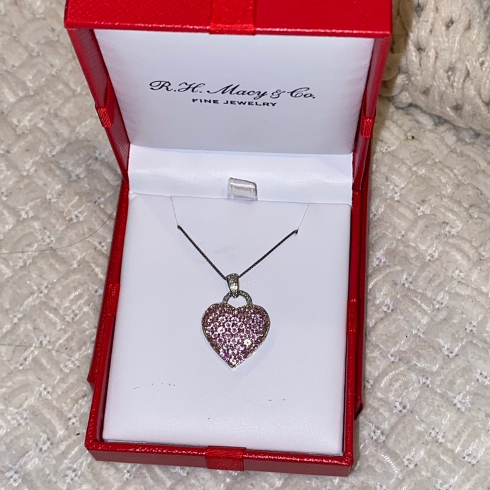 R.H. macy & co pink sapphire necklace